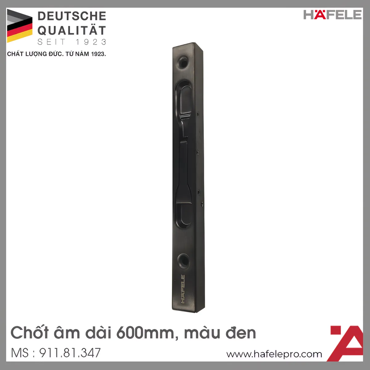 Chốt Cửa Âm Màu Đen 600mm Hafele 911.81.347