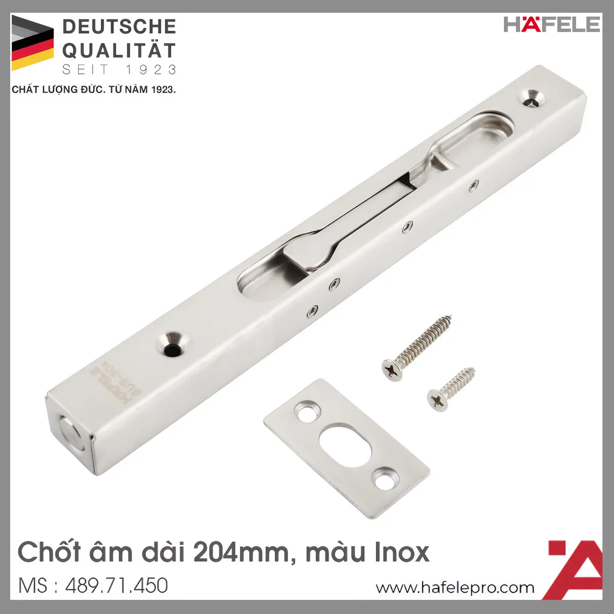 Chốt Cửa Âm 204mm Hafele 489.71.450