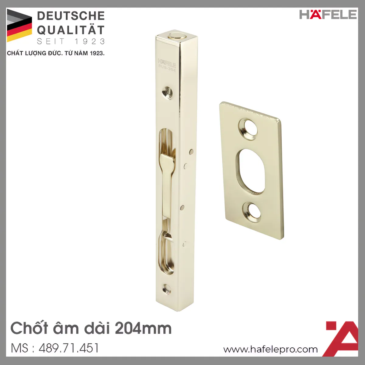 Chốt Cửa Âm 204mm Hafele 489.71.451