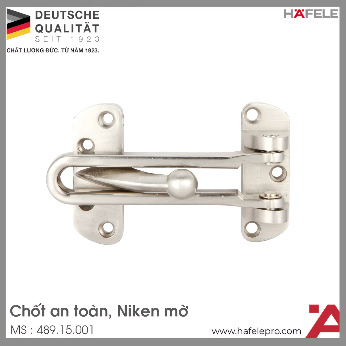 Chốt An Toàn Màu Niken Mờ Hafele 489.15.001