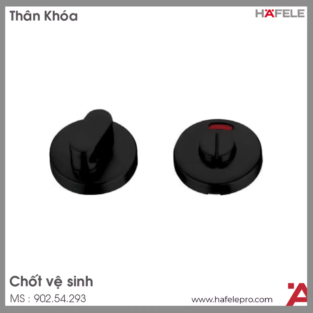 Chốt Vệ Sinh Màu Đen Hafele 902.54.293