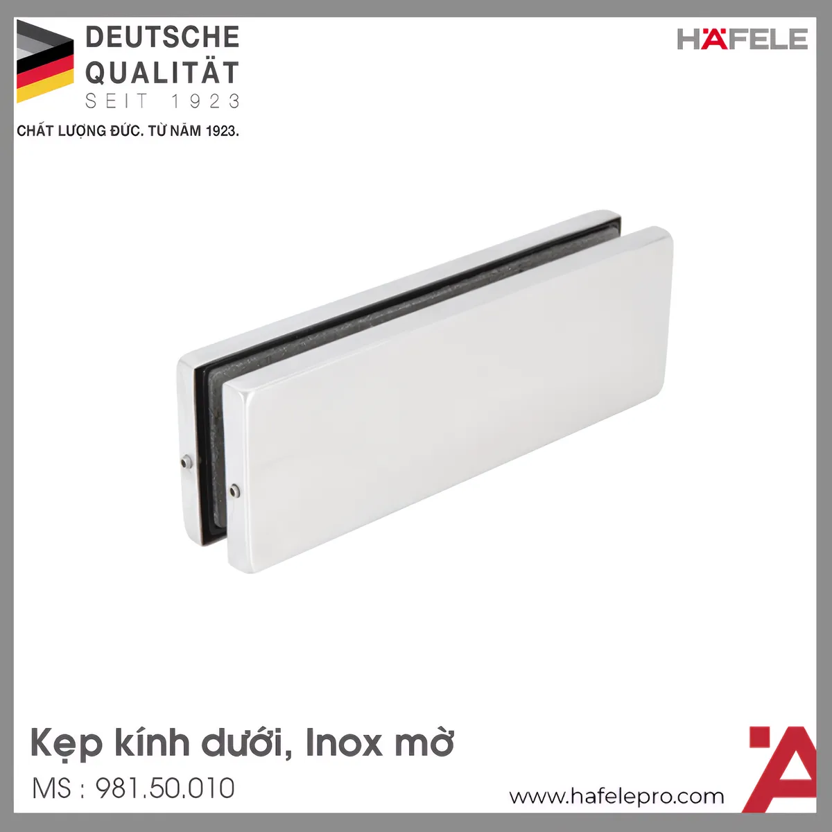 Kẹp Kính Dưới Inox Mờ Hafele 981.50.010