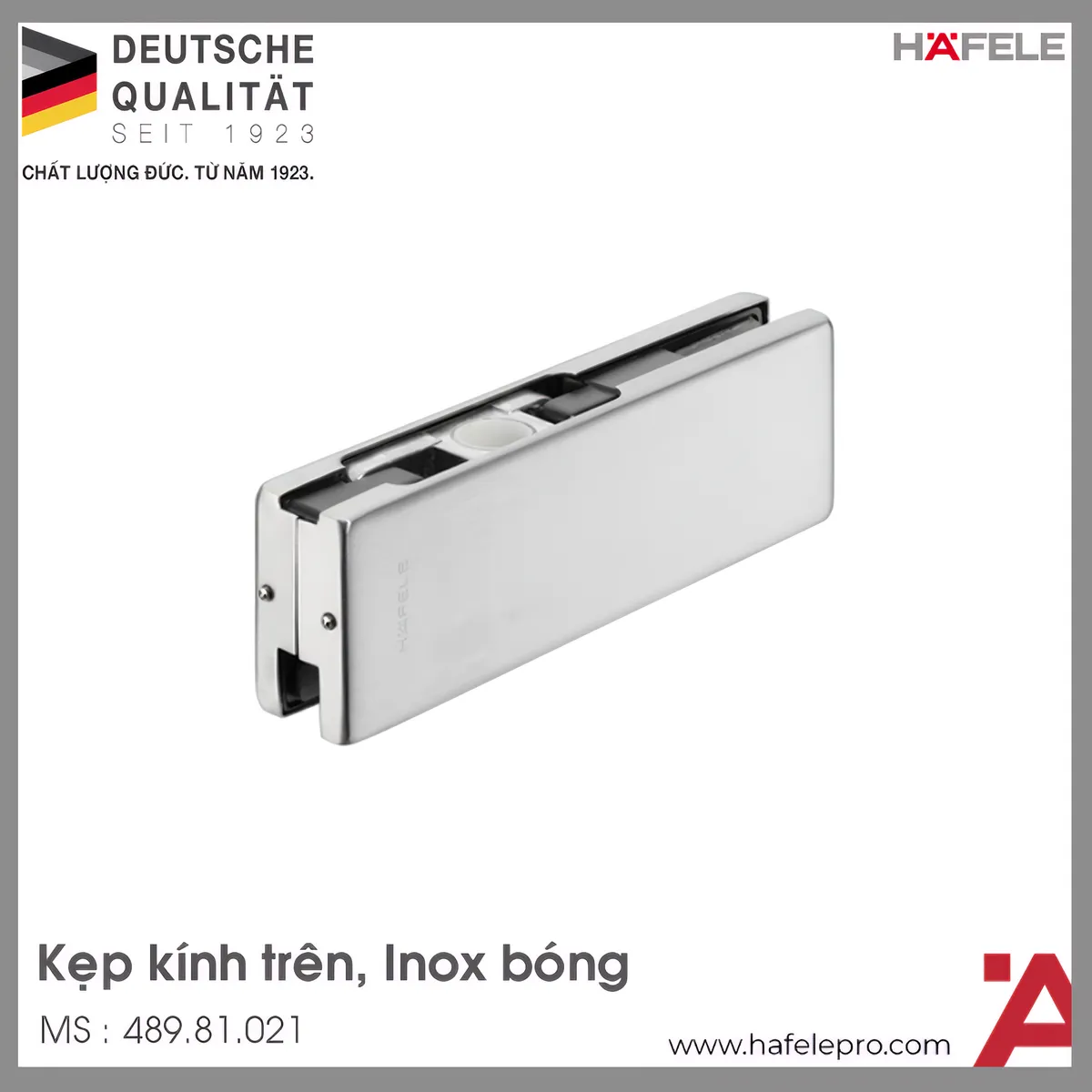 Kẹp Kính Trên Inox Bóng Hafele 489.81.021