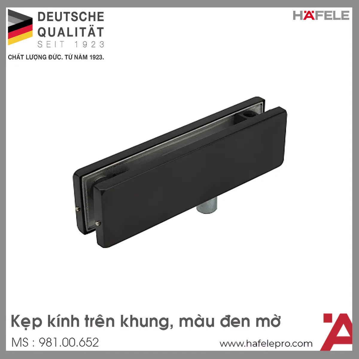 Kẹp Kính Trên Khung Màu Đen Hafele 981.00.652