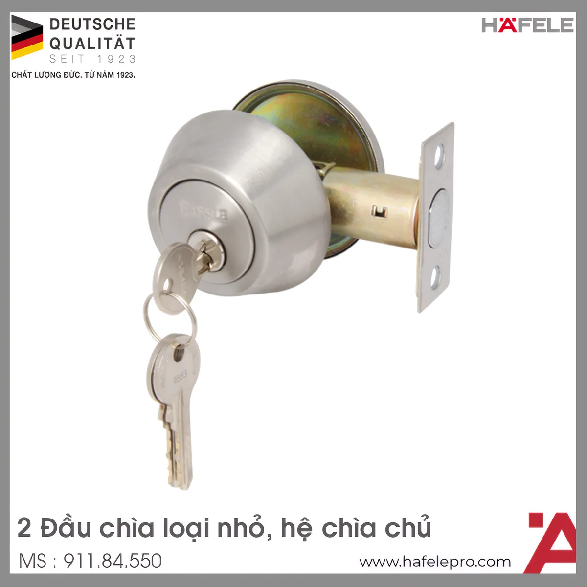 Khóa Cóc 2 Đầu Chìa Hafele 911.84.550