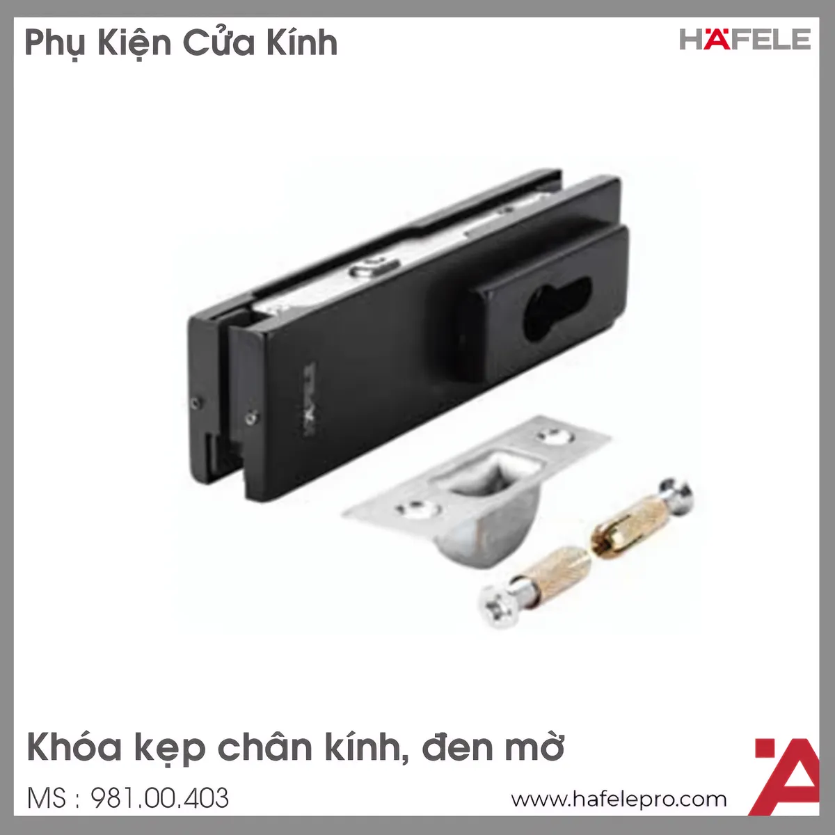 Khóa Kẹp Chân Kính Với Lỗ Ruột Khóa PC Hafele 981.00.403
