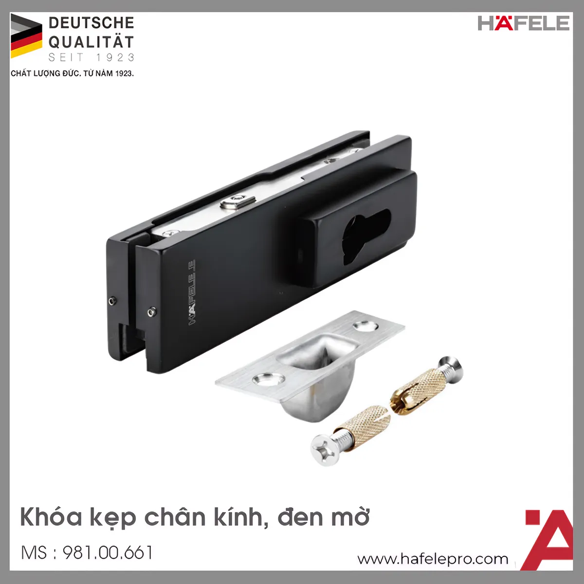 Khóa Kẹp Chân Kính Màu Đen Hafele 981.00.661