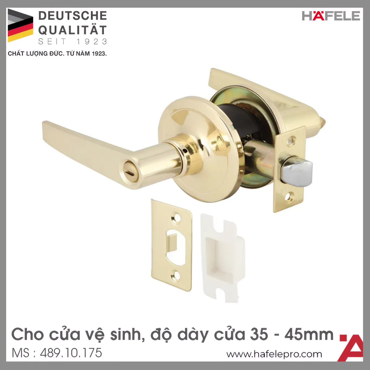 Khóa Tay Nắm Gạt Cửa Vệ Sinh Hafele 489.10.175