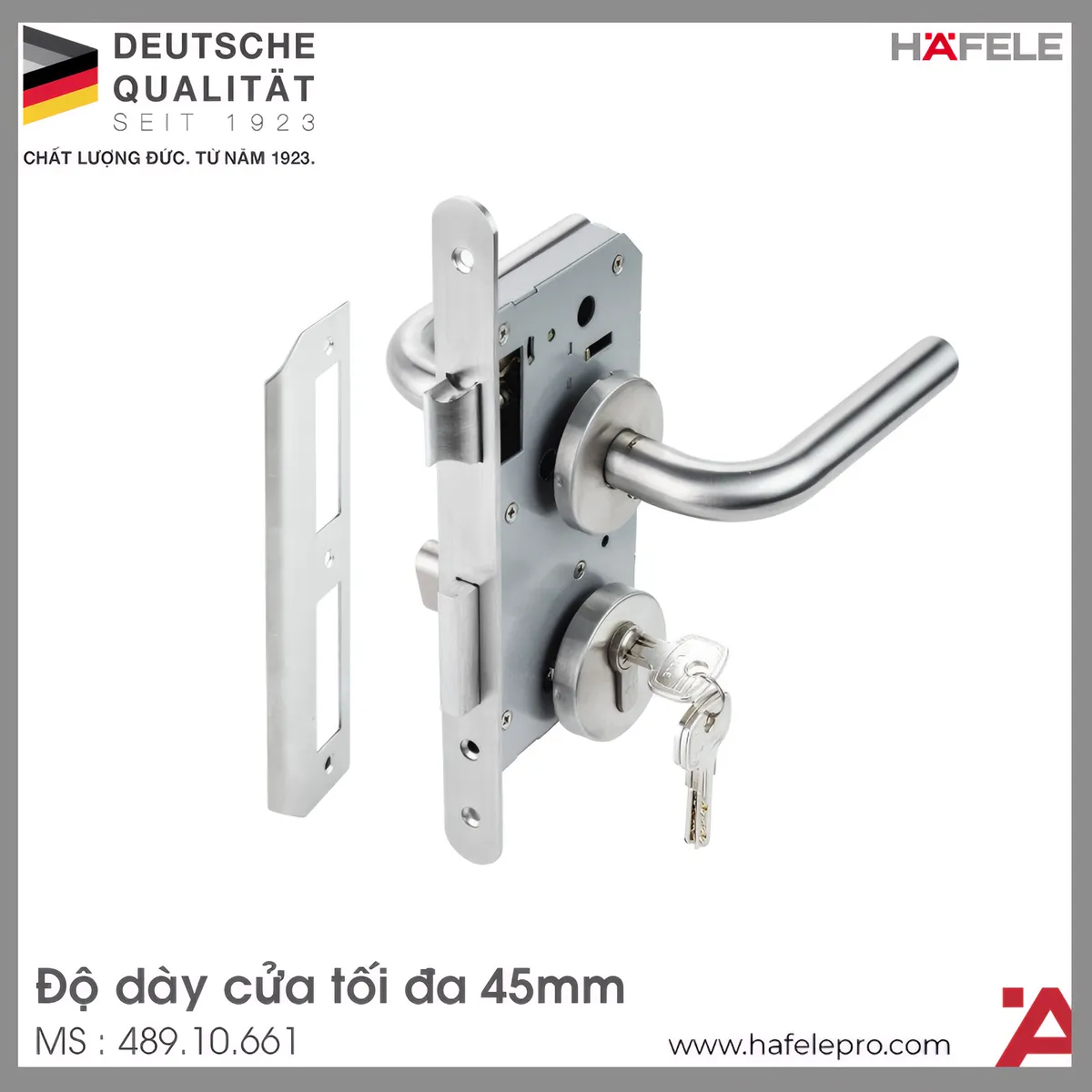 Bộ Khóa Tay Nắm Cửa Vệ Sinh Hafele 489.10.661