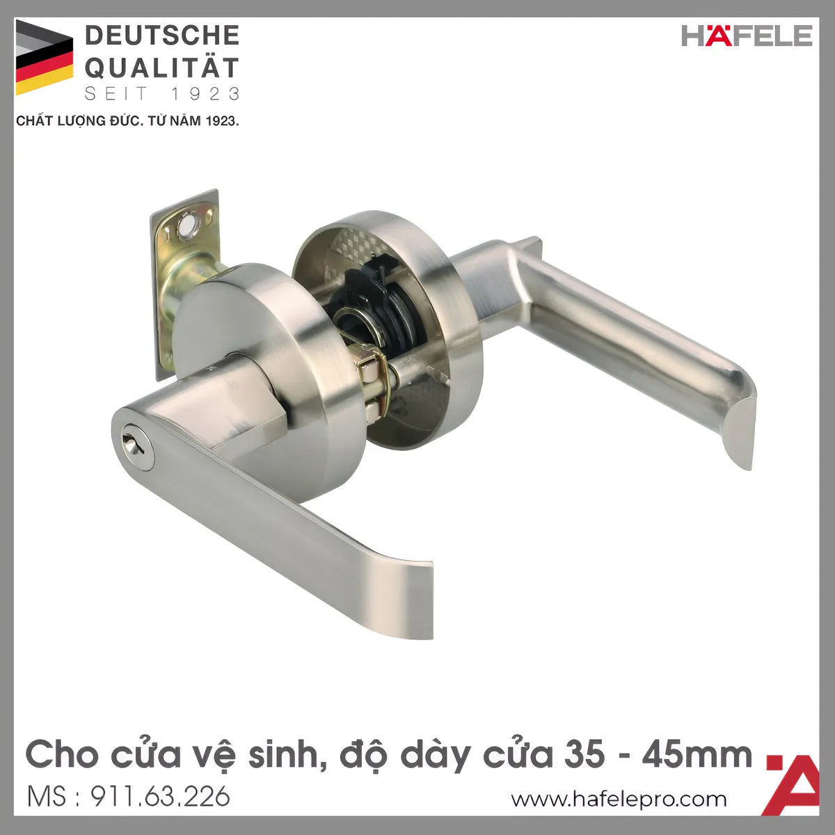 Khóa Tay Nắm Gạt Cửa Vệ Sinh Hafele 911.63.226