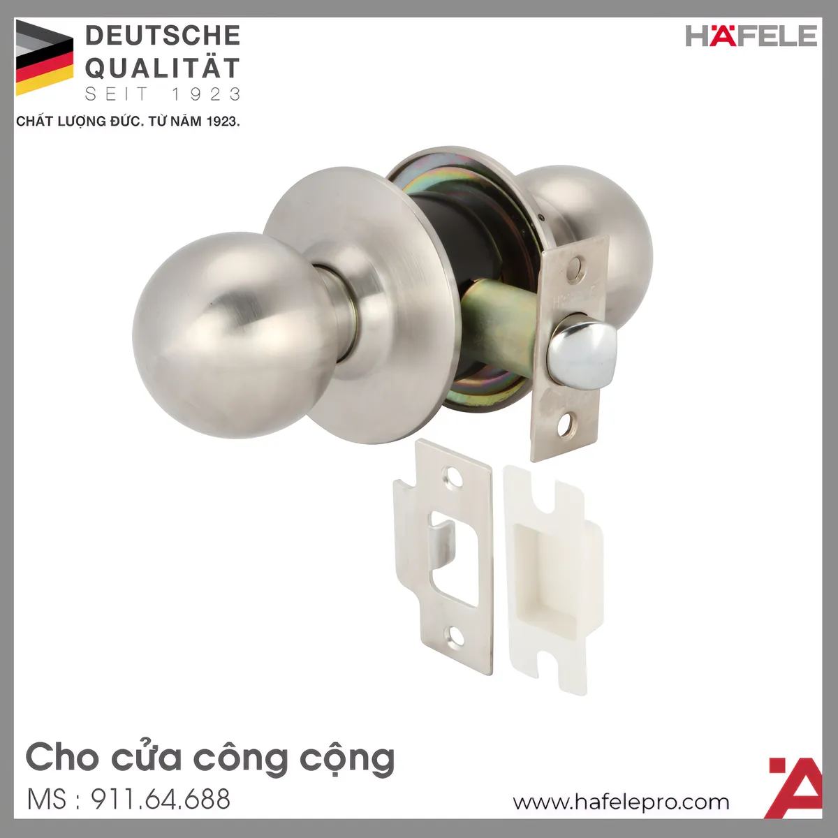 Khóa Tay Nắm Tròn Cửa Công Cộng Hafele 911.64.688