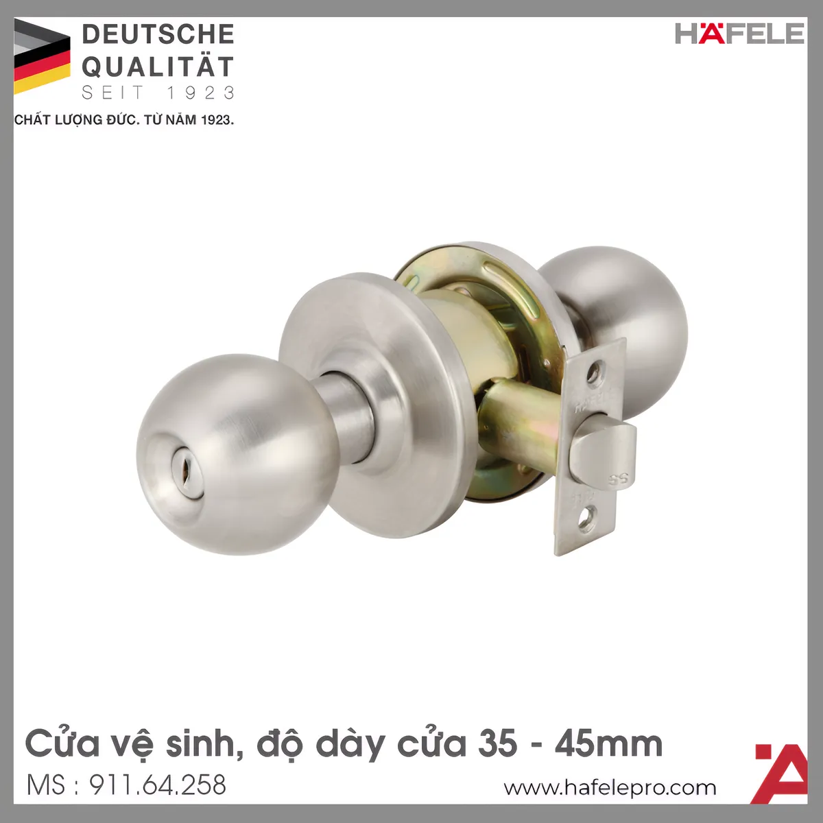 Khóa Tay Nắm Tròn Cửa WC Hafele 911.64.258