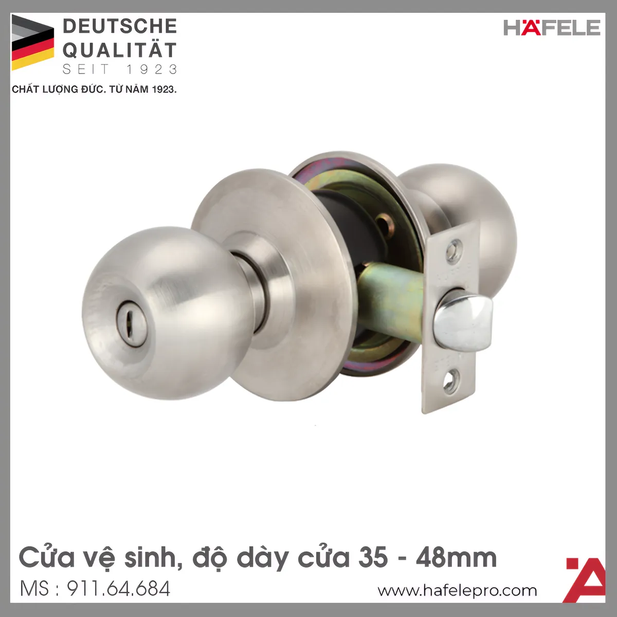 Khóa Tay Nắm Tròn Cho WC Hafele 911.64.684