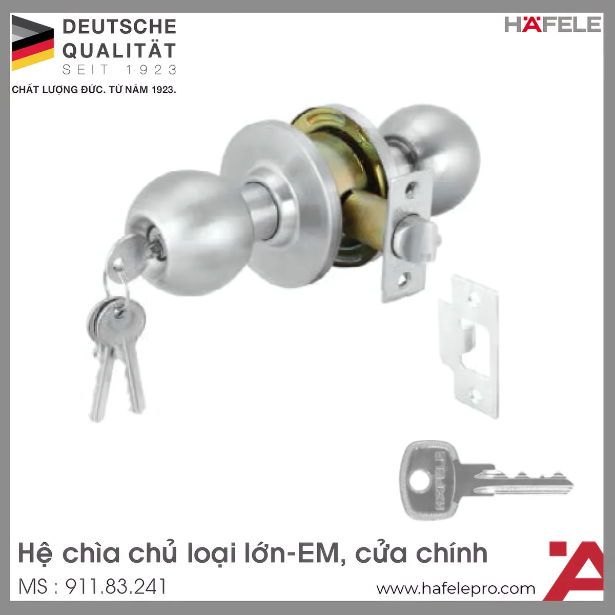 Tay Nắm Tròn Hệ Chìa Chủ Hafele 911.83.241