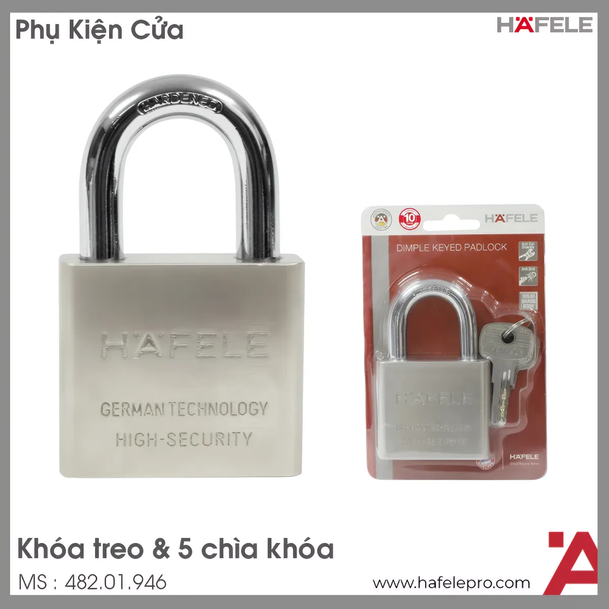 Bộ Khóa Treo Super 60mm Hafele 482.01.946