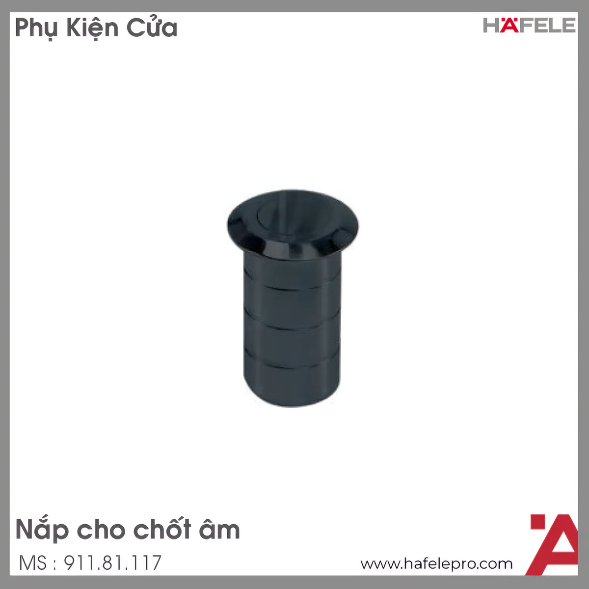 Nắp Chốt Âm Màu Đen Hafele 911.81.117