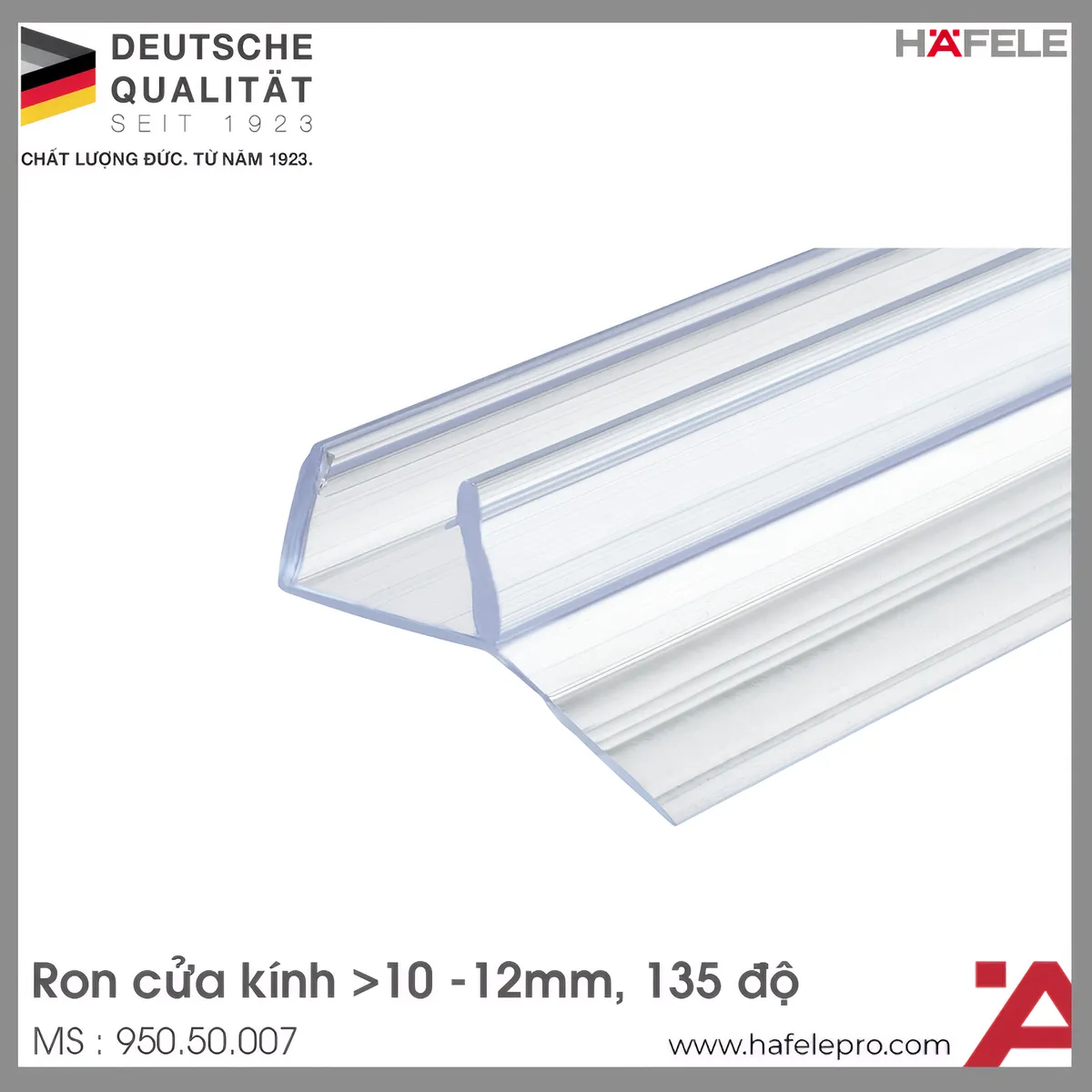 Ron Cửa Kính 135º Kính Dày 10 – 12mm Hafele 950.50.007