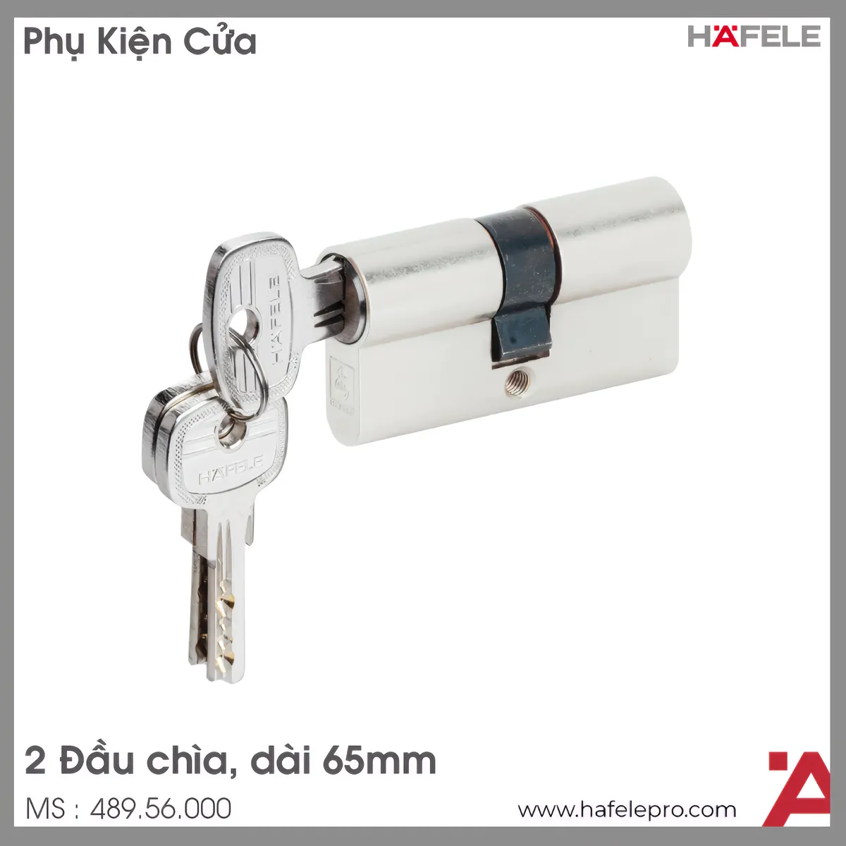 Ruột Khóa 2 Đầu Chìa 65mm Hafele 489.56.000