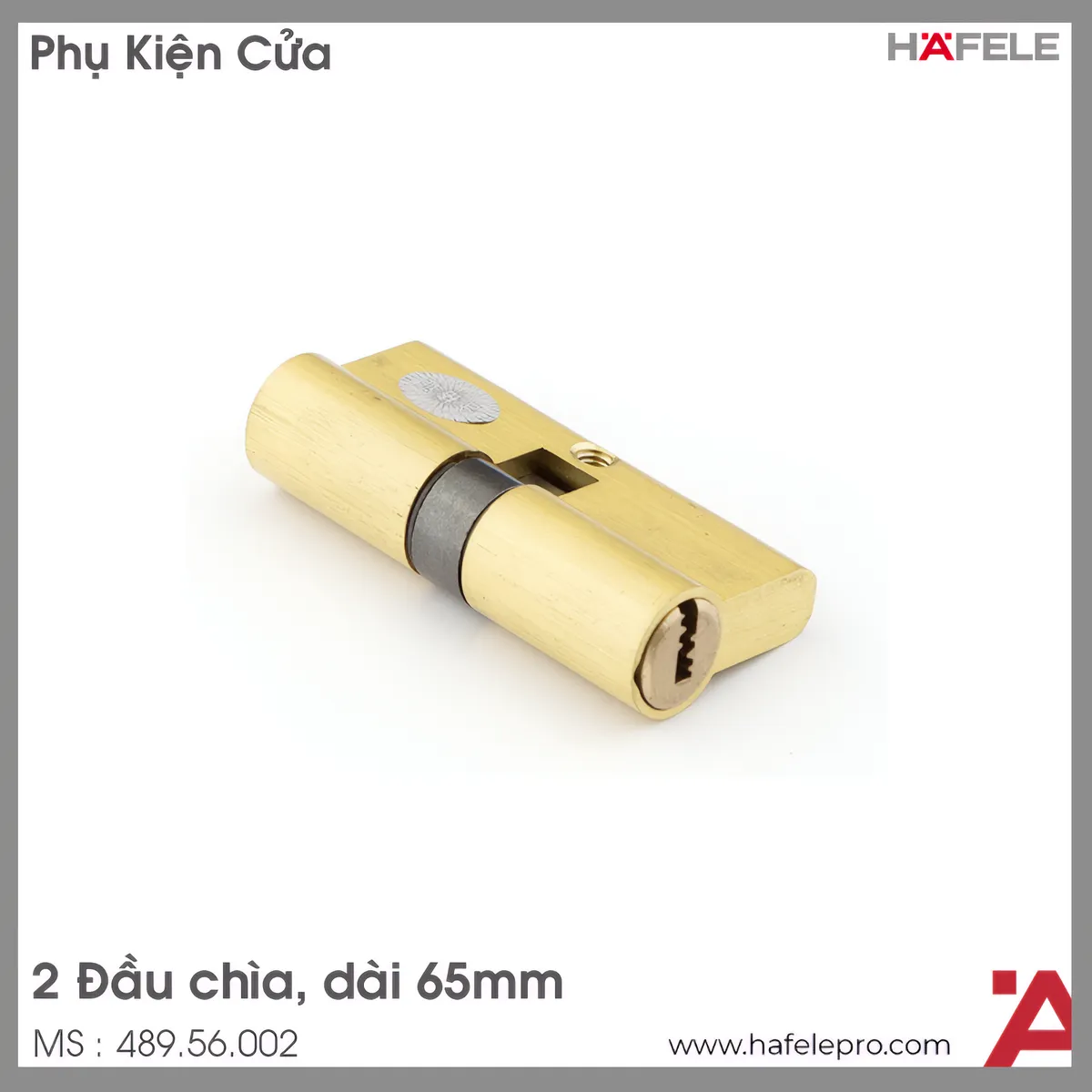 Ruột Khóa 2 Đầu Chìa 65mm Hafele 489.56.002