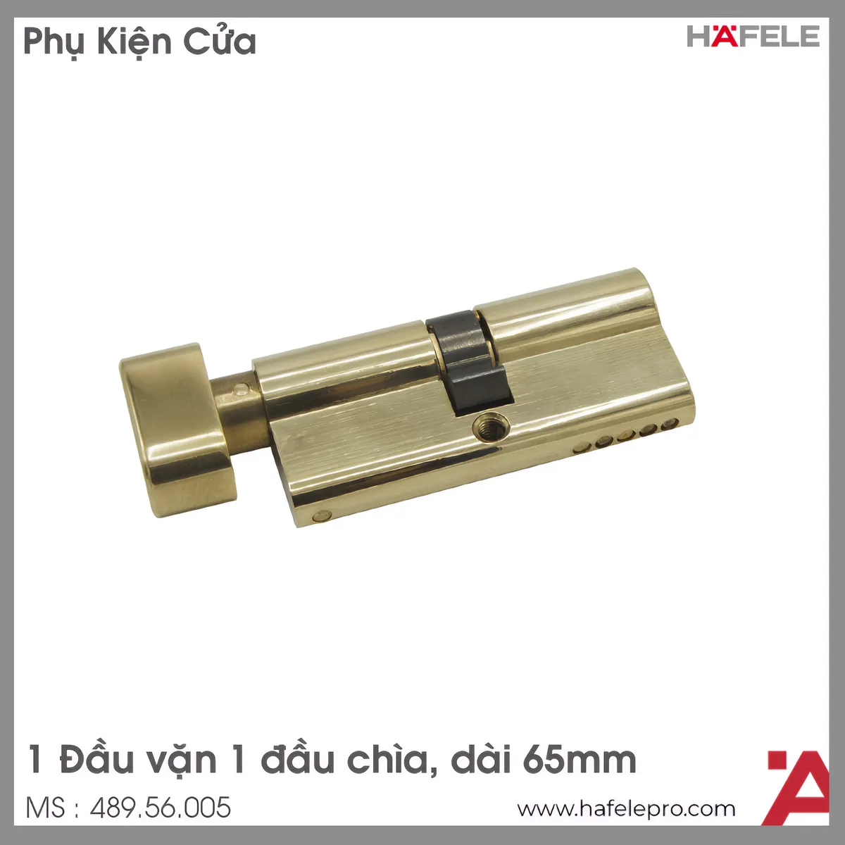 Ruột Khóa 1 Chìa 1 Vặn 65mm Hafele 489.56.005