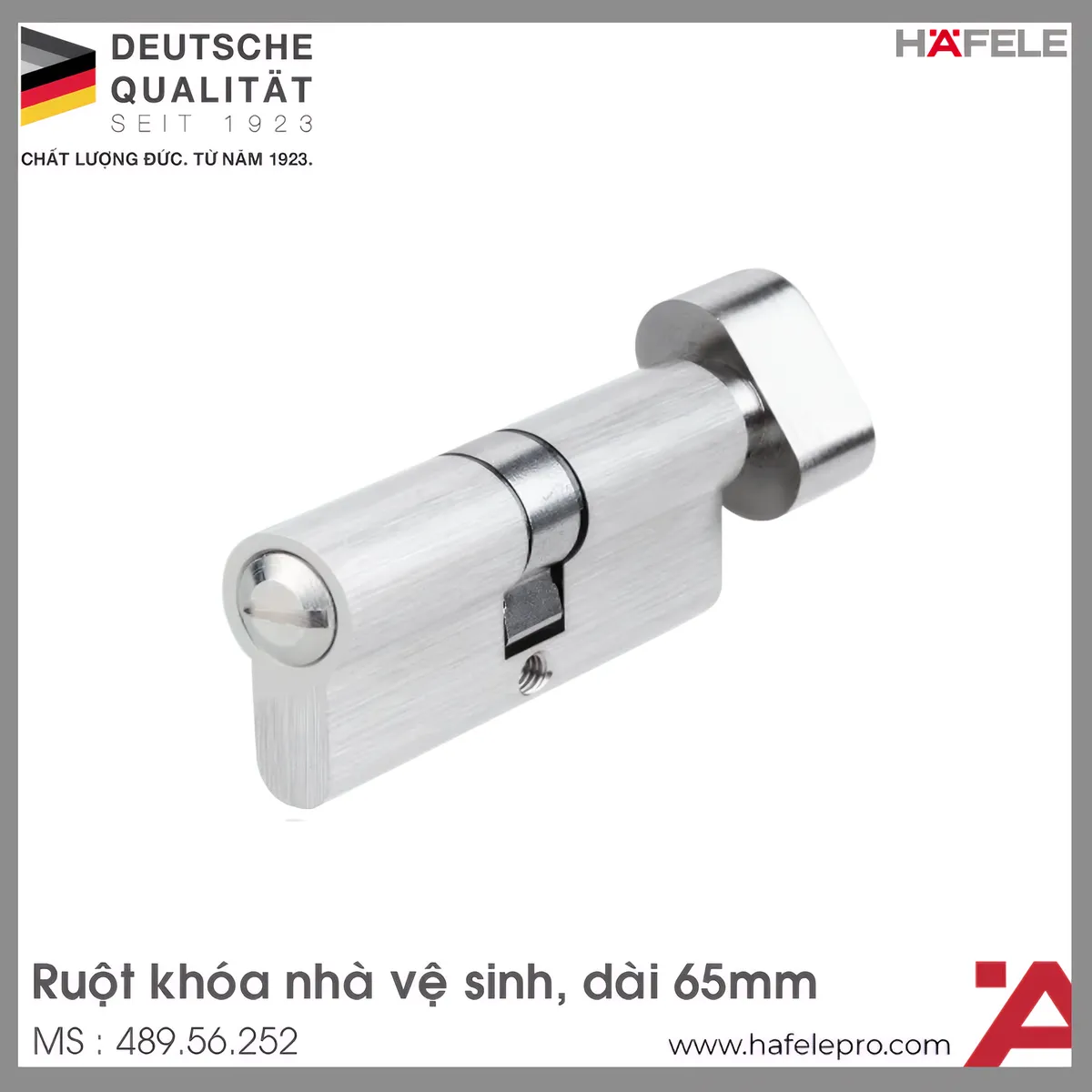Ruột Khóa 1 Vặn 1 Chìa 65mm Hafele 489.56.252