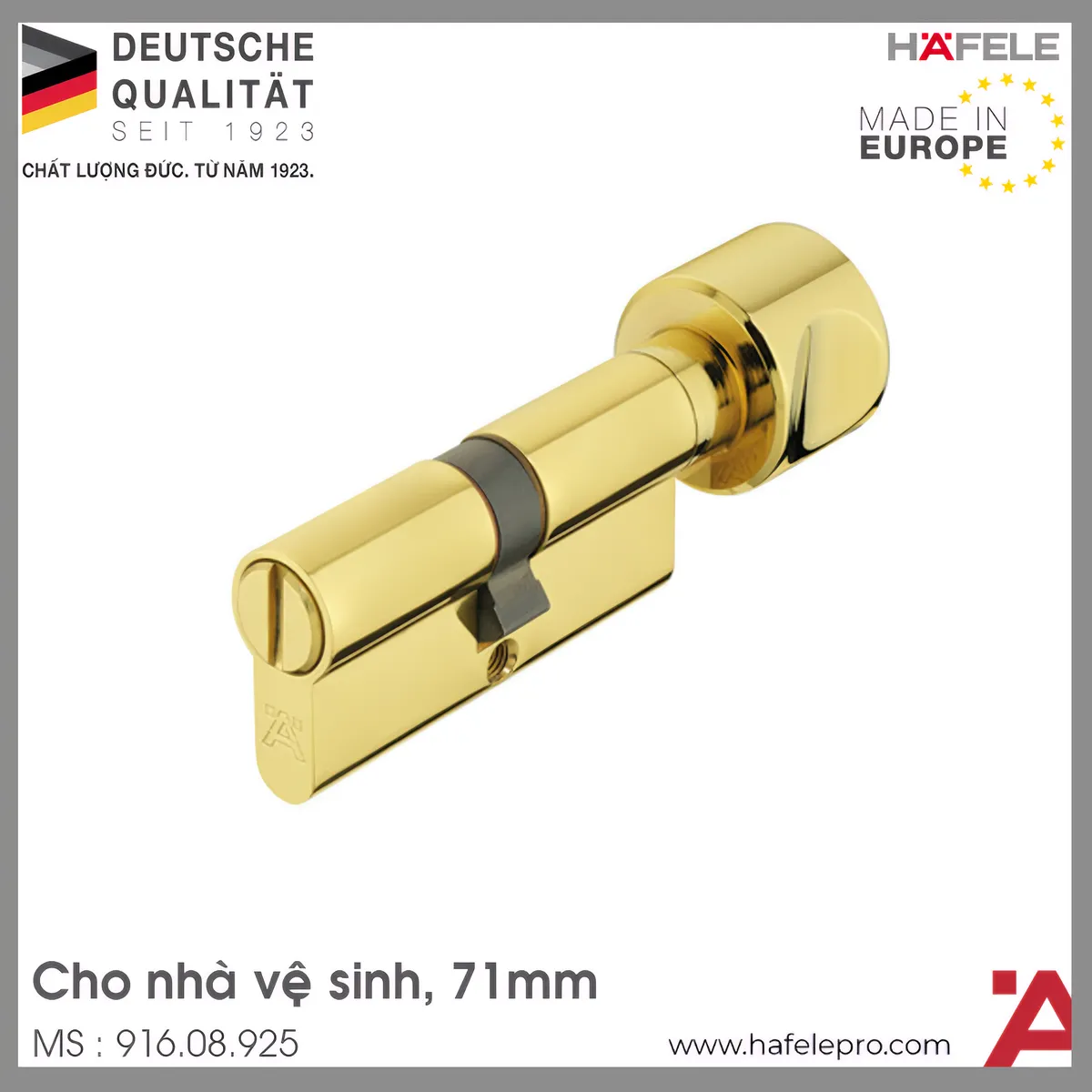 Ruột Khóa Cửa Vệ Sinh 71mm Hafele 916.08.925