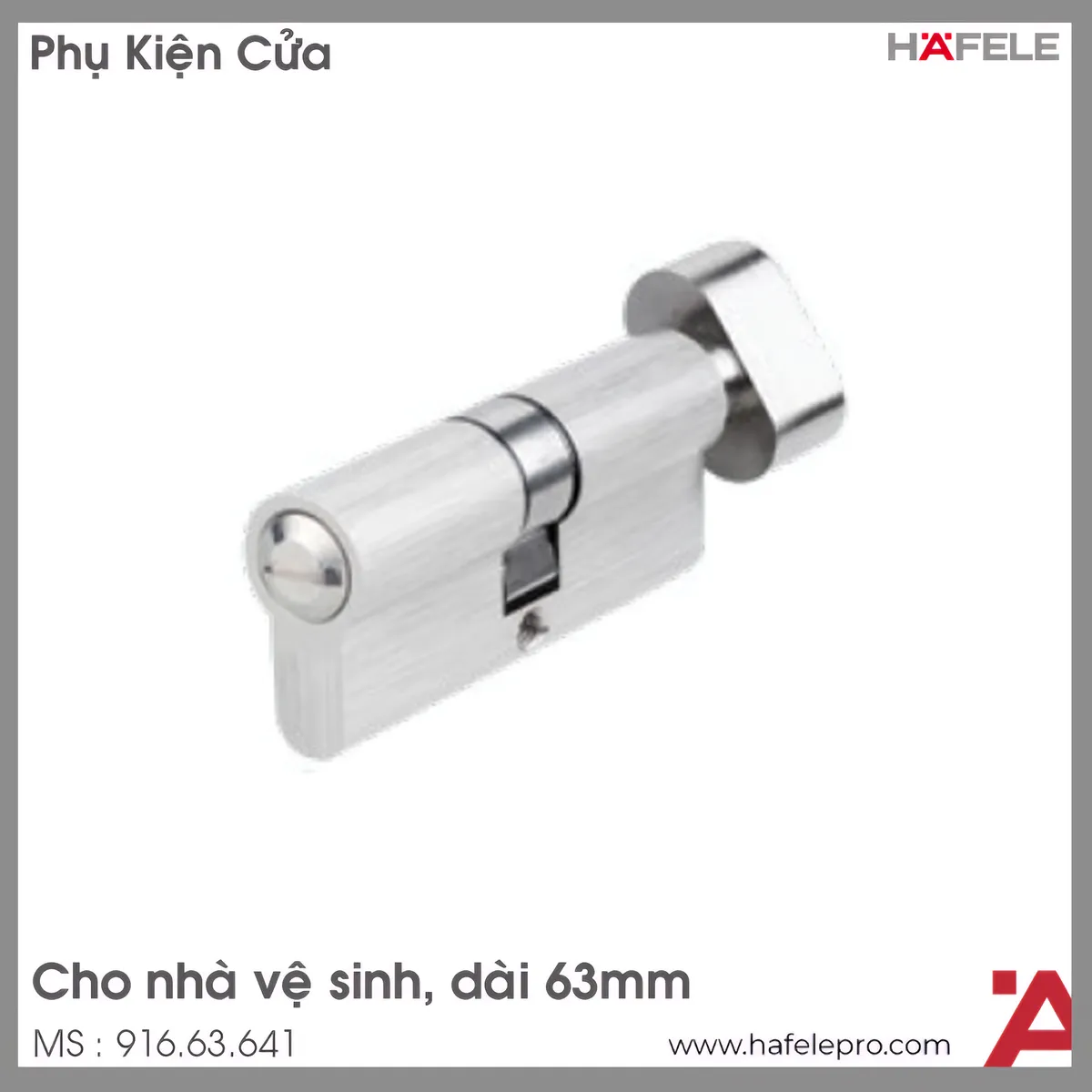 Ruột Khóa Phòng WC Đầu 1 Vặn Hafele 916.63.641