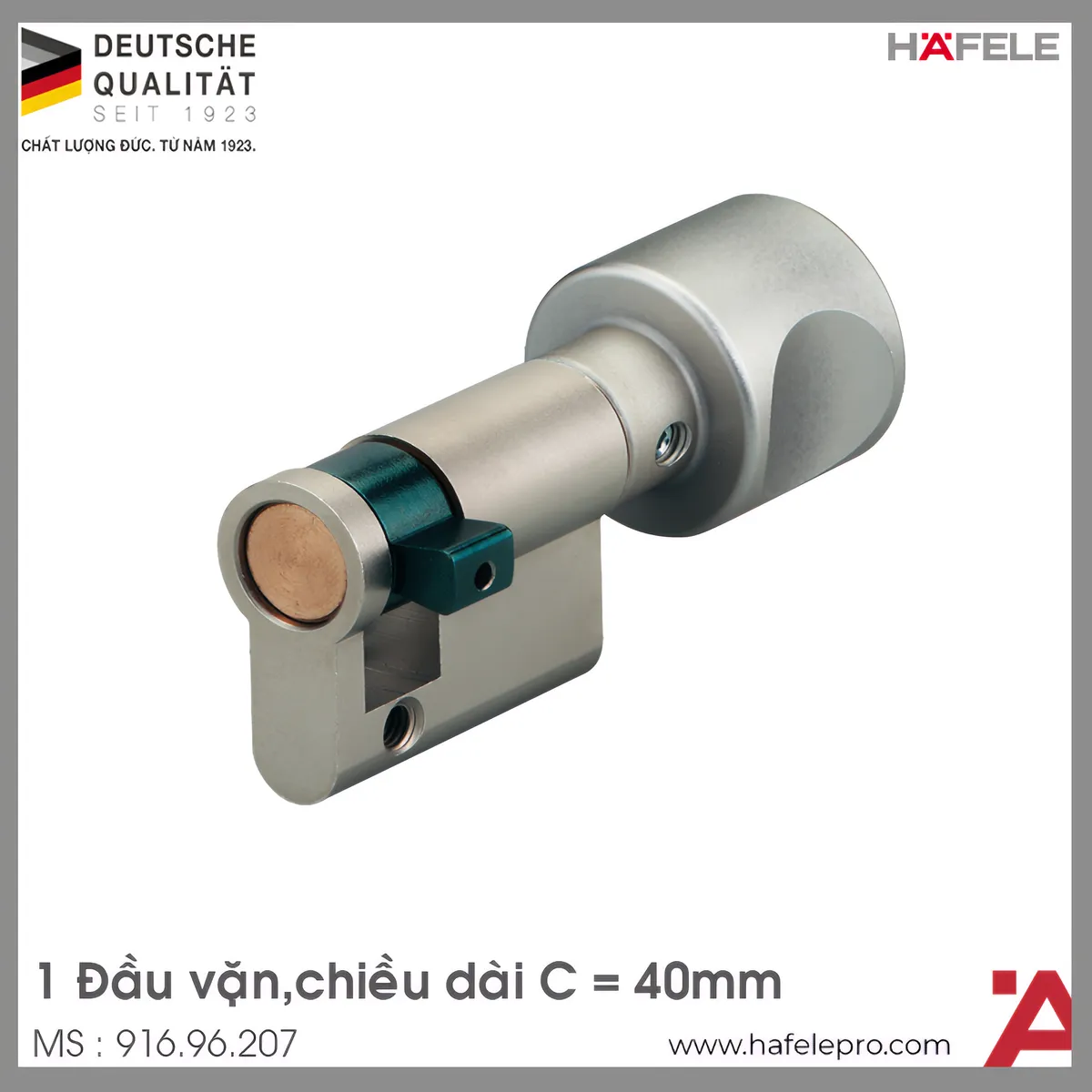 Ruột Khóa 1 Đầu Vặn 40mm Hafele 916.96.207