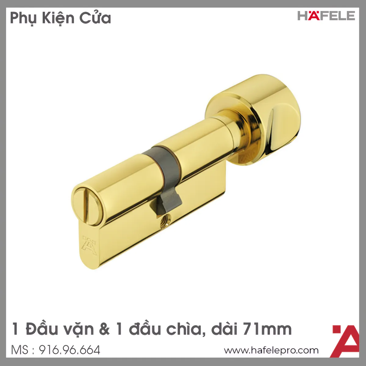 Ruột Khóa Cửa Phòng 71mm Hafele 916.96.664