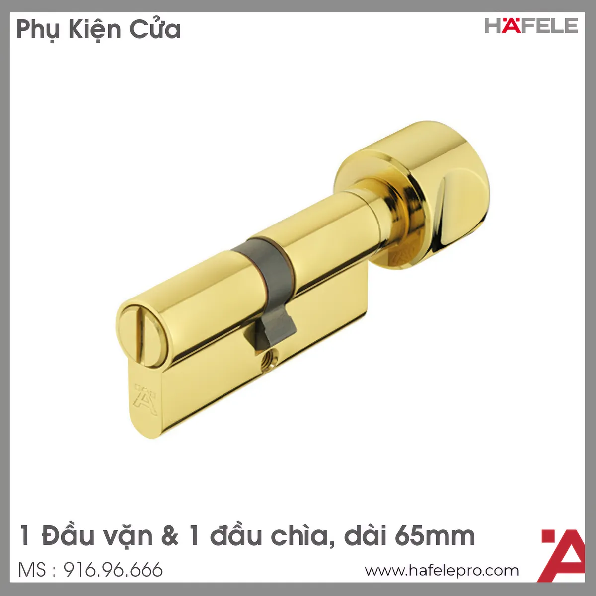 Ruột Khóa Cửa Phòng 65mm Hafele 916.96.666