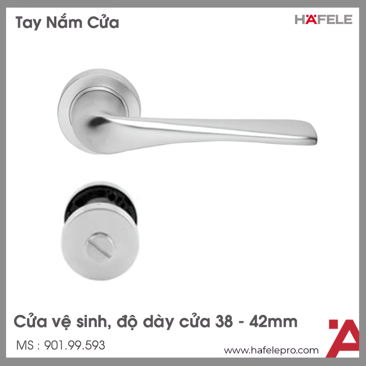Tay Nắm Gạt Cửa Vệ Sinh Hafele 901.99.593