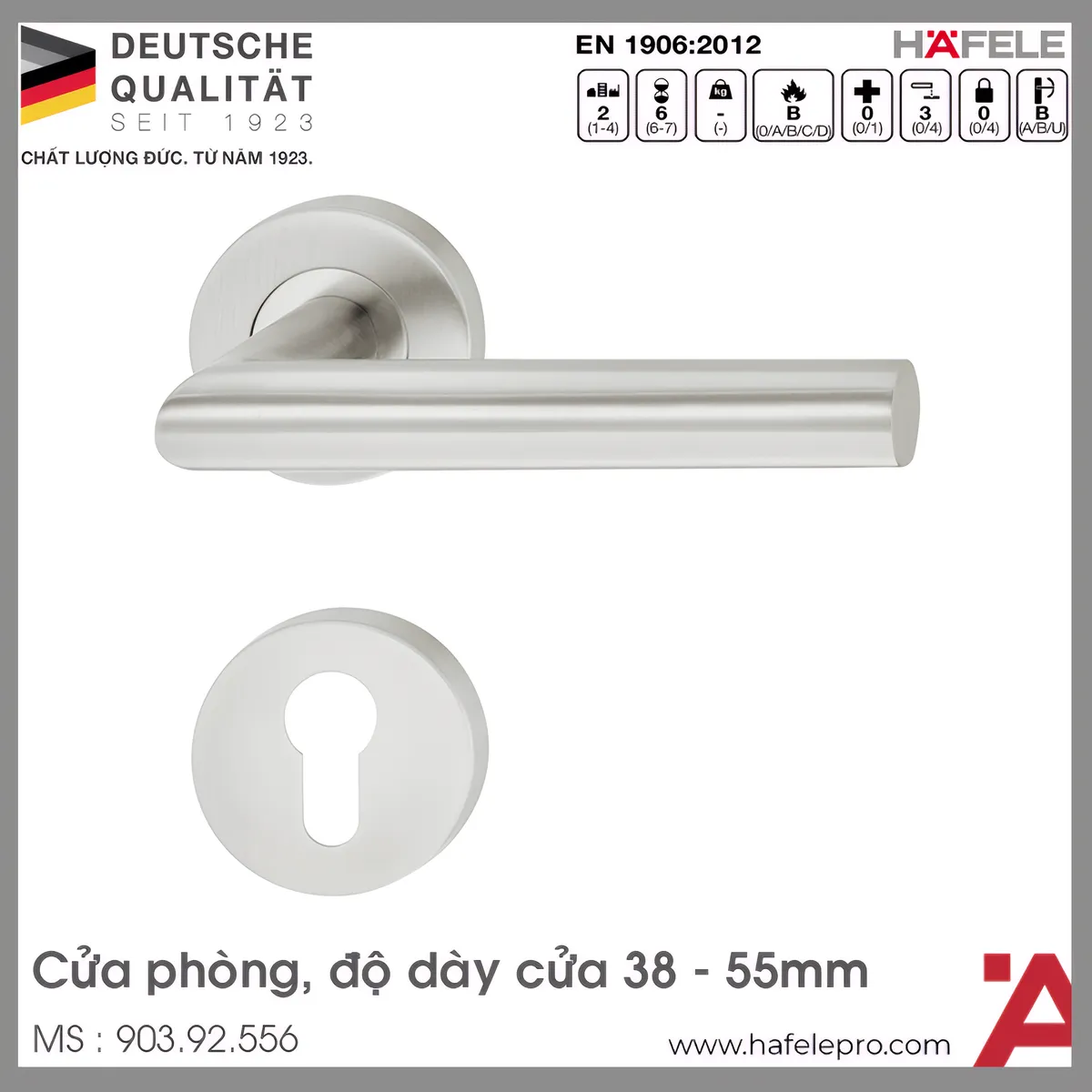 Tay Nắm Gạt Cửa Phòng Hafele 903.92.556