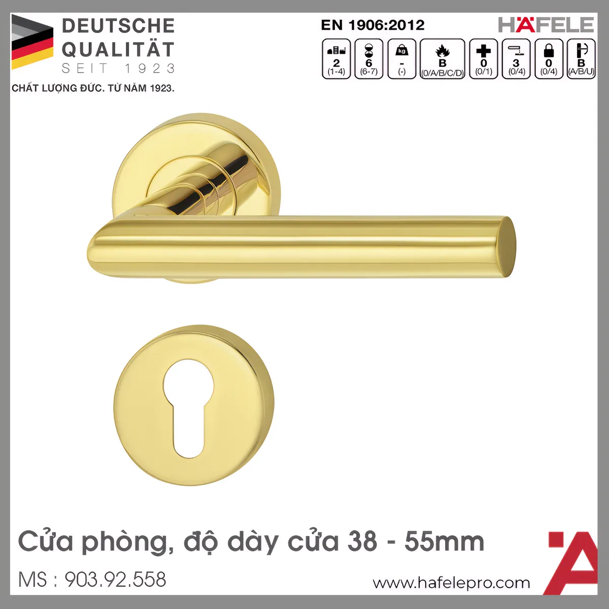 Tay Nắm Gạt Cửa Phòng Hafele 903.92.558