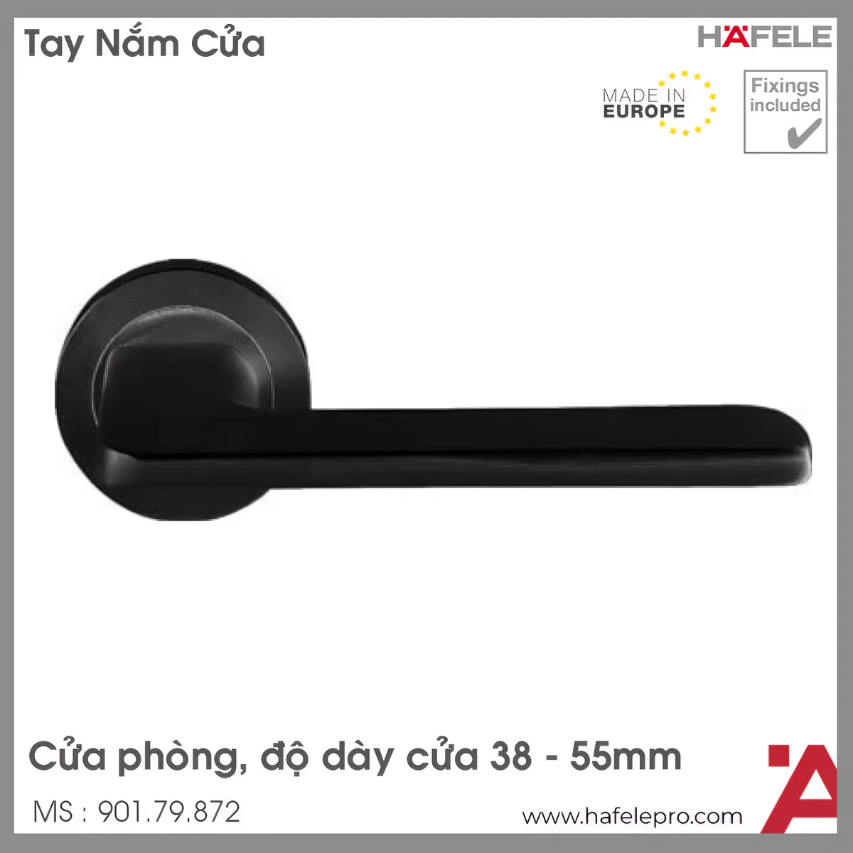 Tay Nắm Gạt Cửa Phòng Hafele 901.79.872