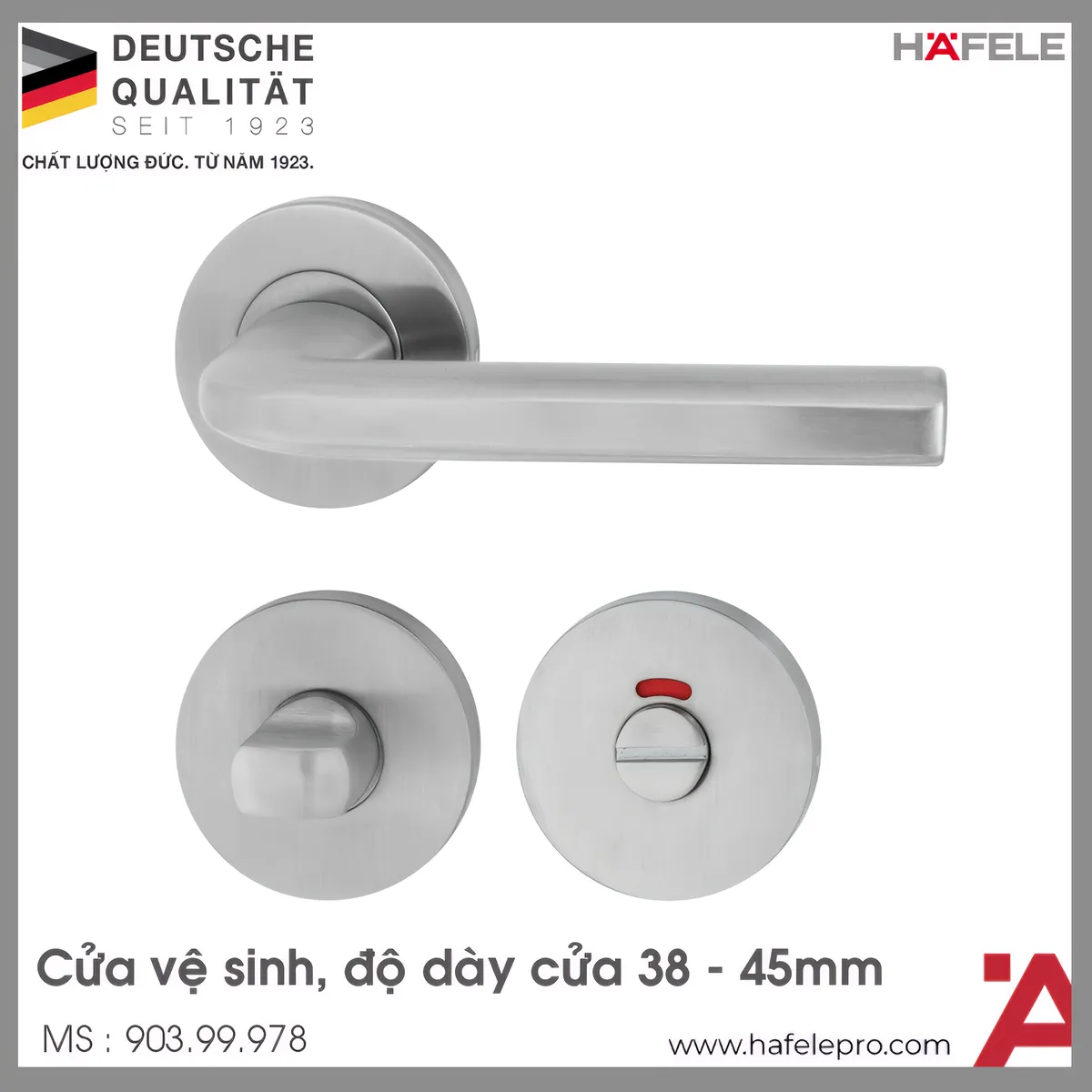 Tay Nắm Gạt Có Nắp Che Cửa WC Hafele 903.99.978
