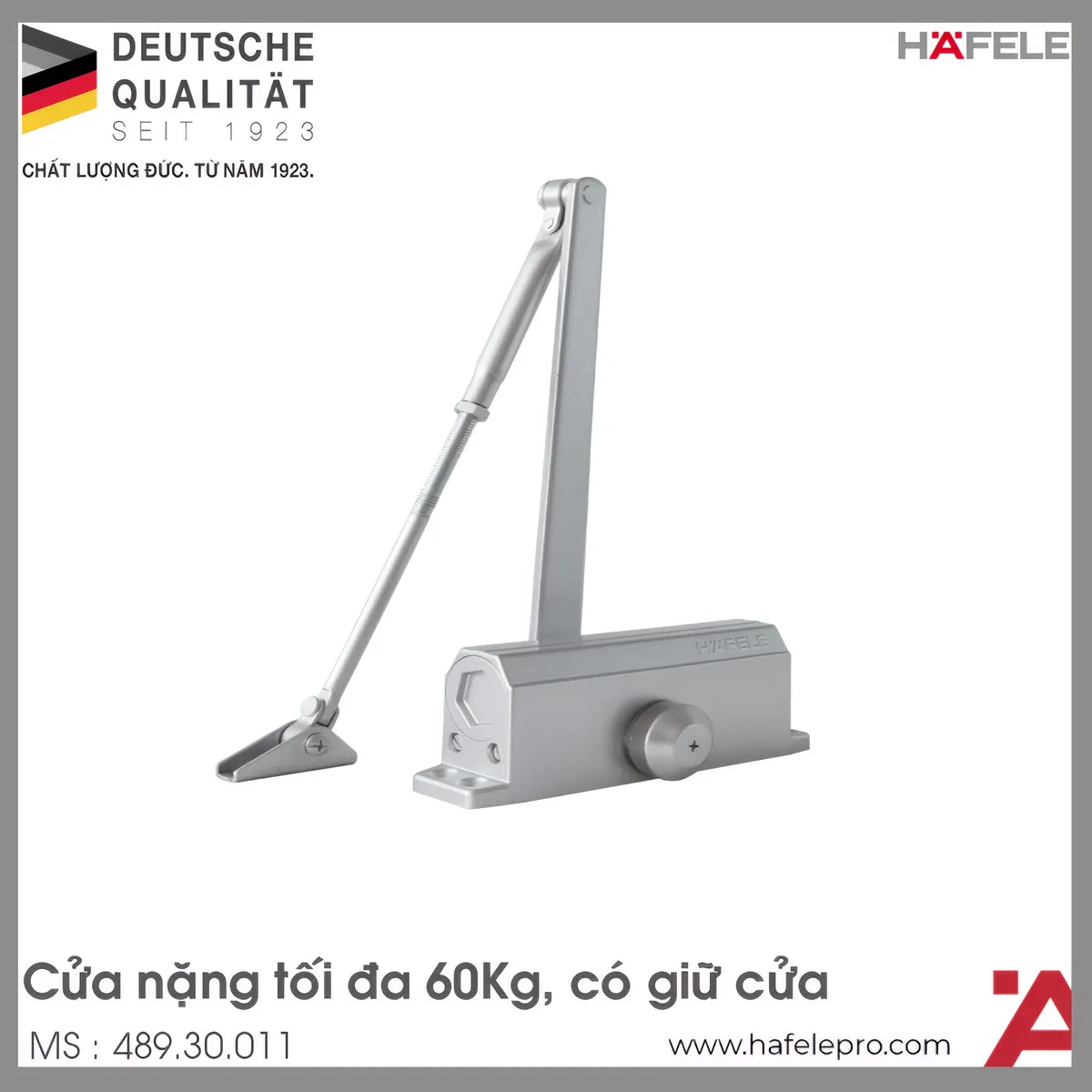 Tay Đẩy Hơi Cùi Chỏ 60Kg EN3 Hafele 489.30.011