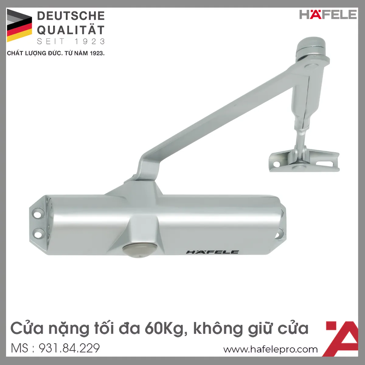Thiết Bị Đóng Cửa Tự Động 60Kg Hafele 931.84.229