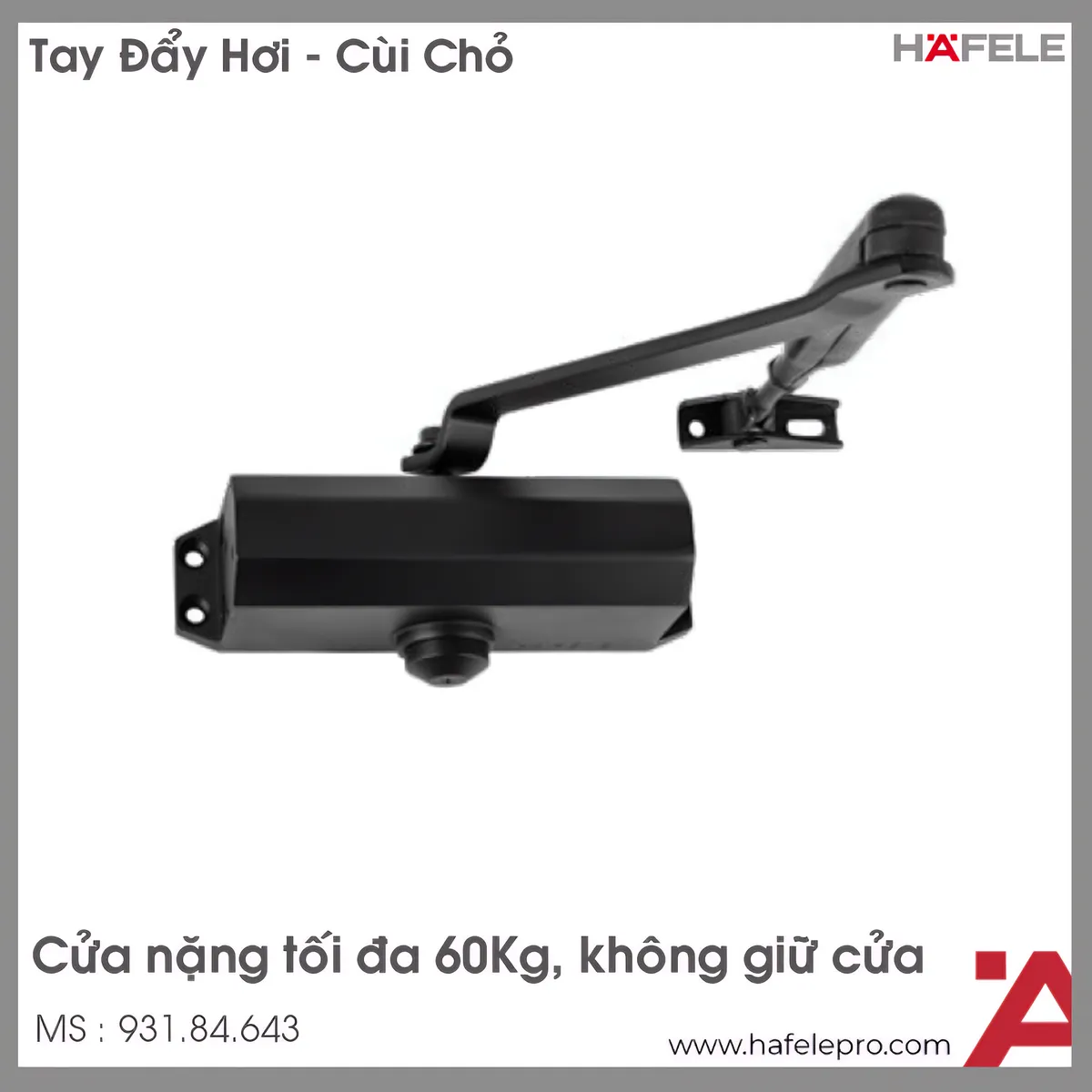 Thiết Bị Đóng Cửa Tự Động Hafele DCL11 Hafele 931.84.643
