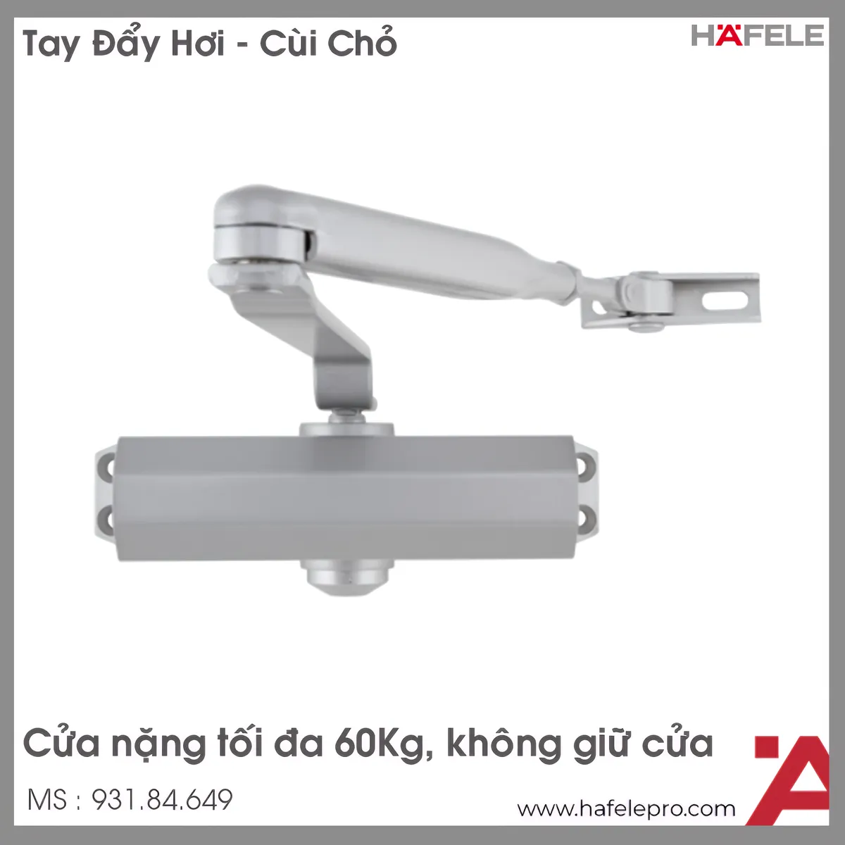 Thiết Bị Đóng Cửa Tự Động DCL11 Hafele 931.84.649
