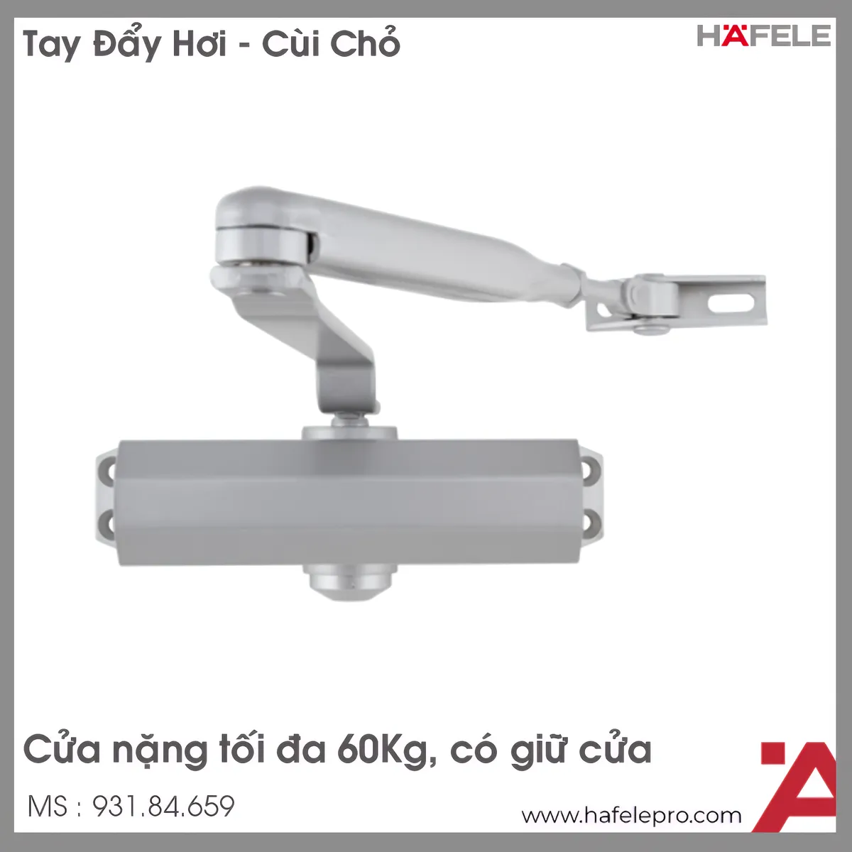 Thiết Bị Đóng Cửa Tự Động 60Kg DCL11 Hafele 931.84.659