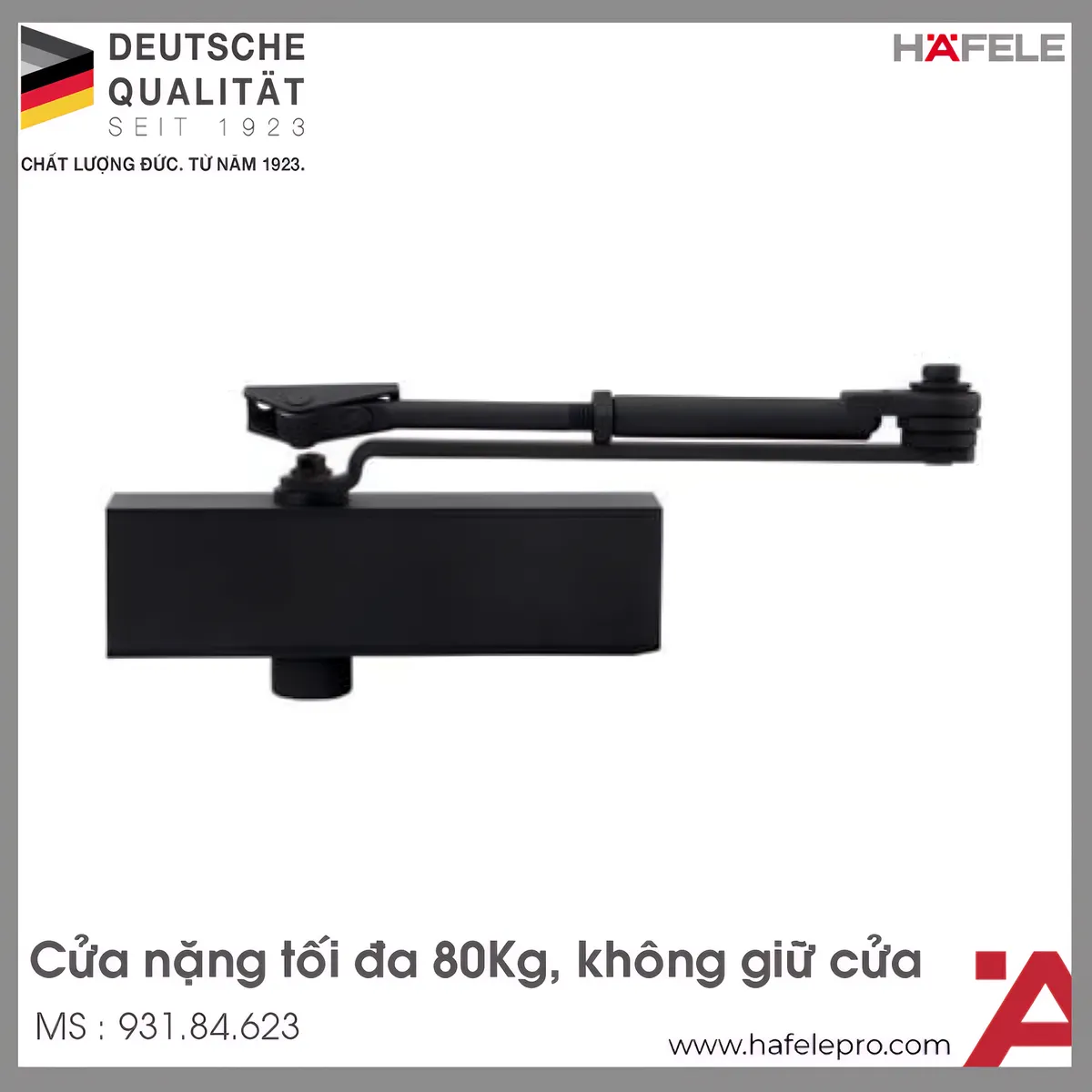 Tay Đẩy Hơi Cùi Chỏ 80Kg Hafele 931.84.623