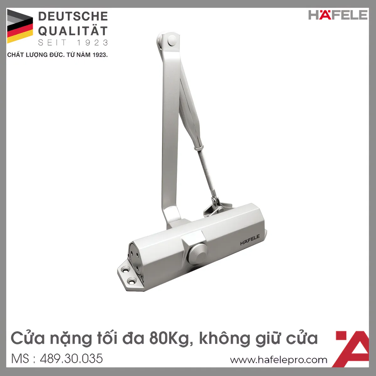 Tay Đẩy Hơi Cùi Chỏ 80Kg DC413 Hafele 489.30.035