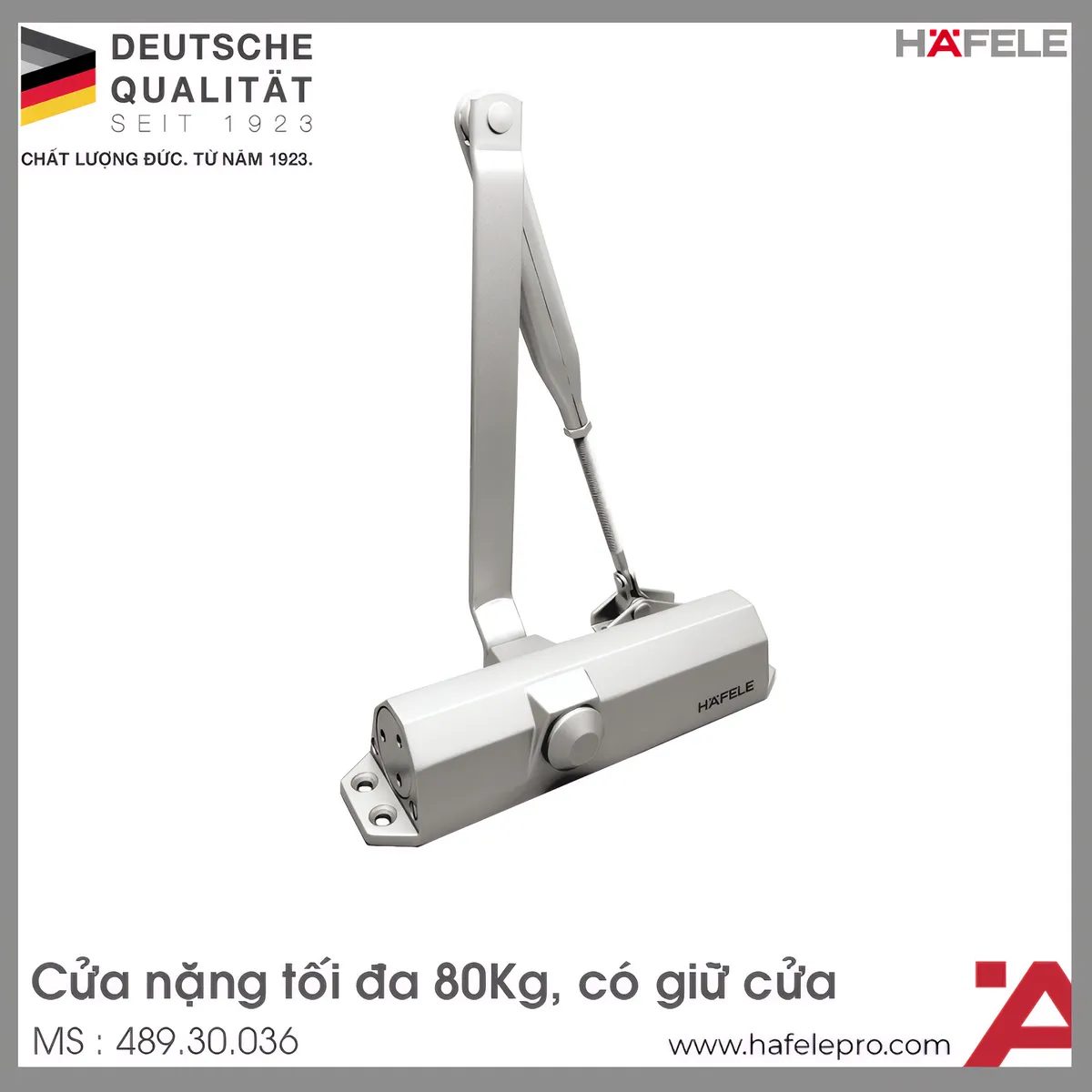 Tay Đẩy Hơi Cùi Chỏ 80Kg DC413 Hafele 489.30.036