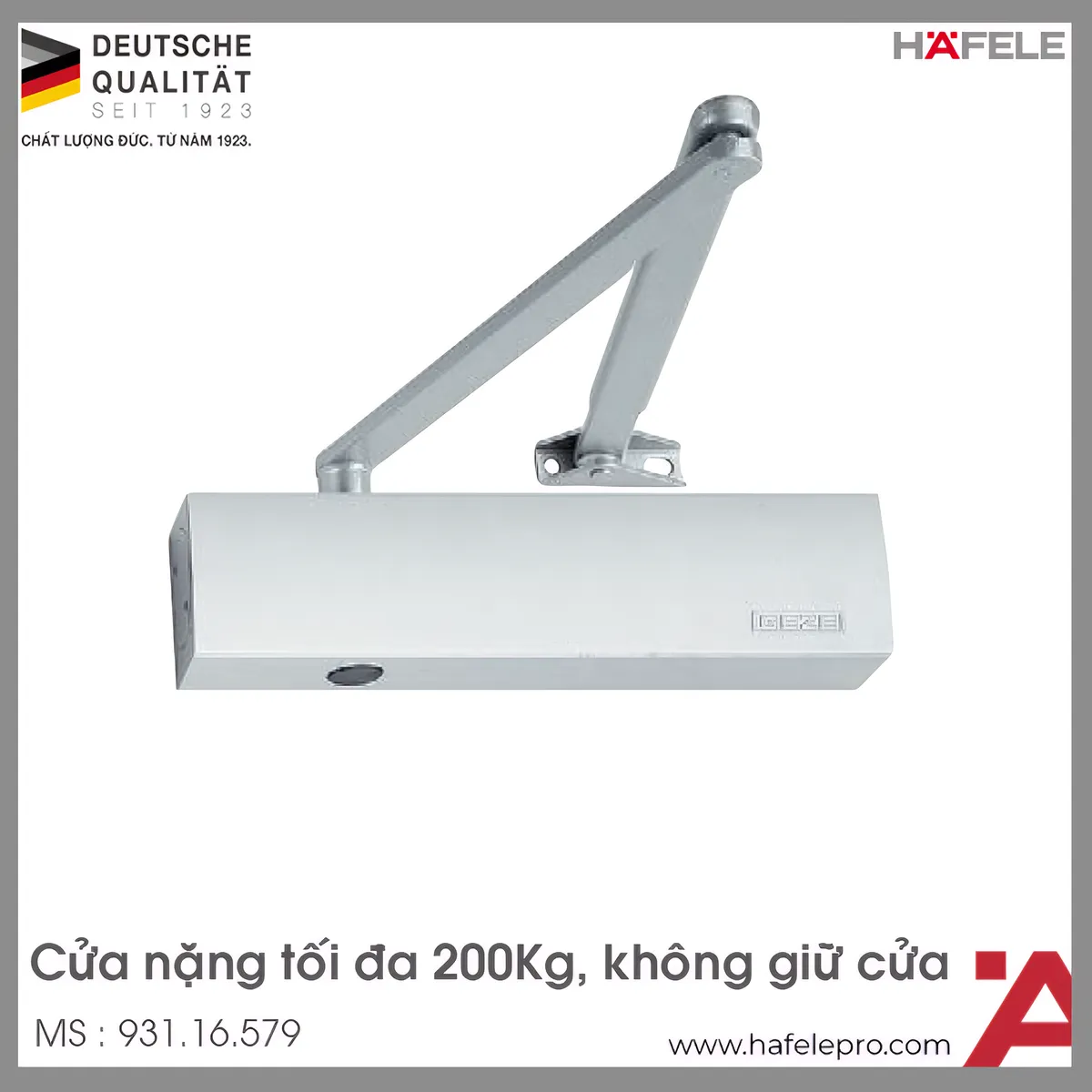 Tay Đẩy Hơi Cùi Chỏ 200Kg Hafele 931.16.579