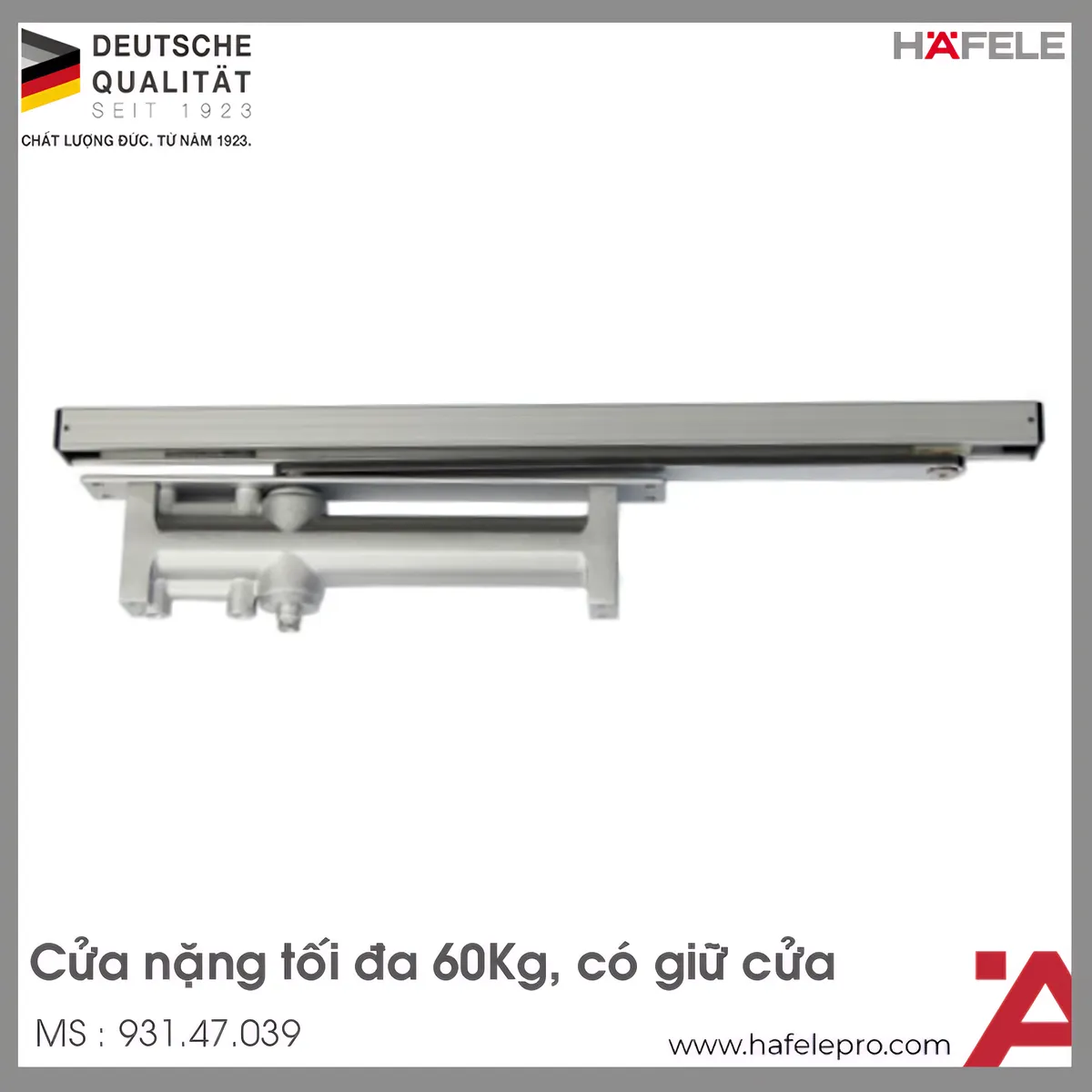 Thiết Bị Đóng Cửa Tự Động Lắp Âm 60Kg Hafele 931.47.039