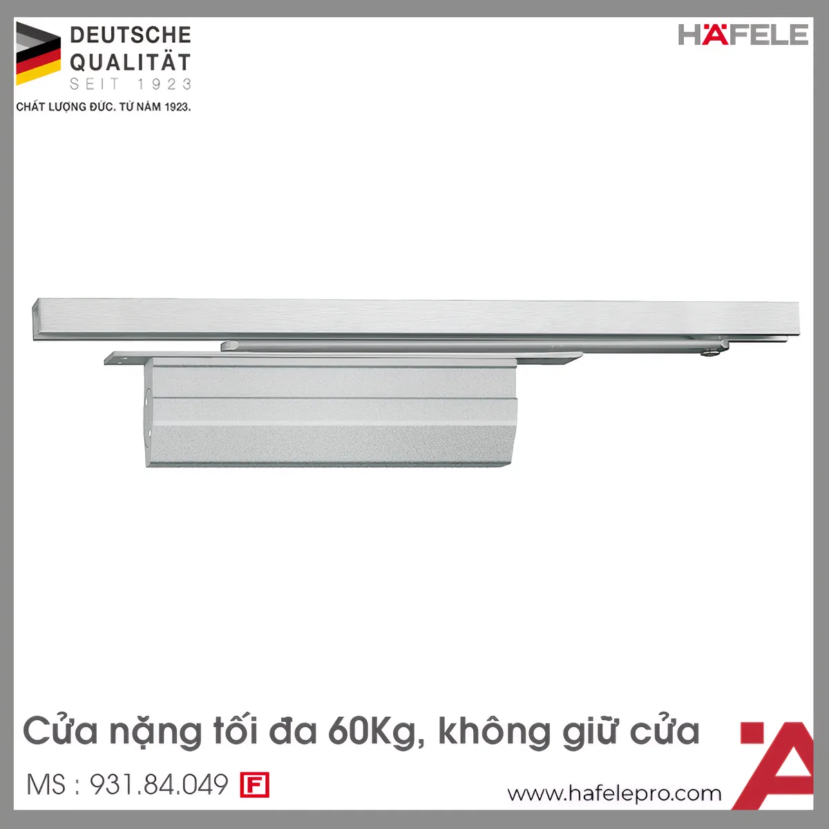 Tay Đẩy Hơi Cùi Chỏ Lắp Âm 60Kg Hafele 931.84.049