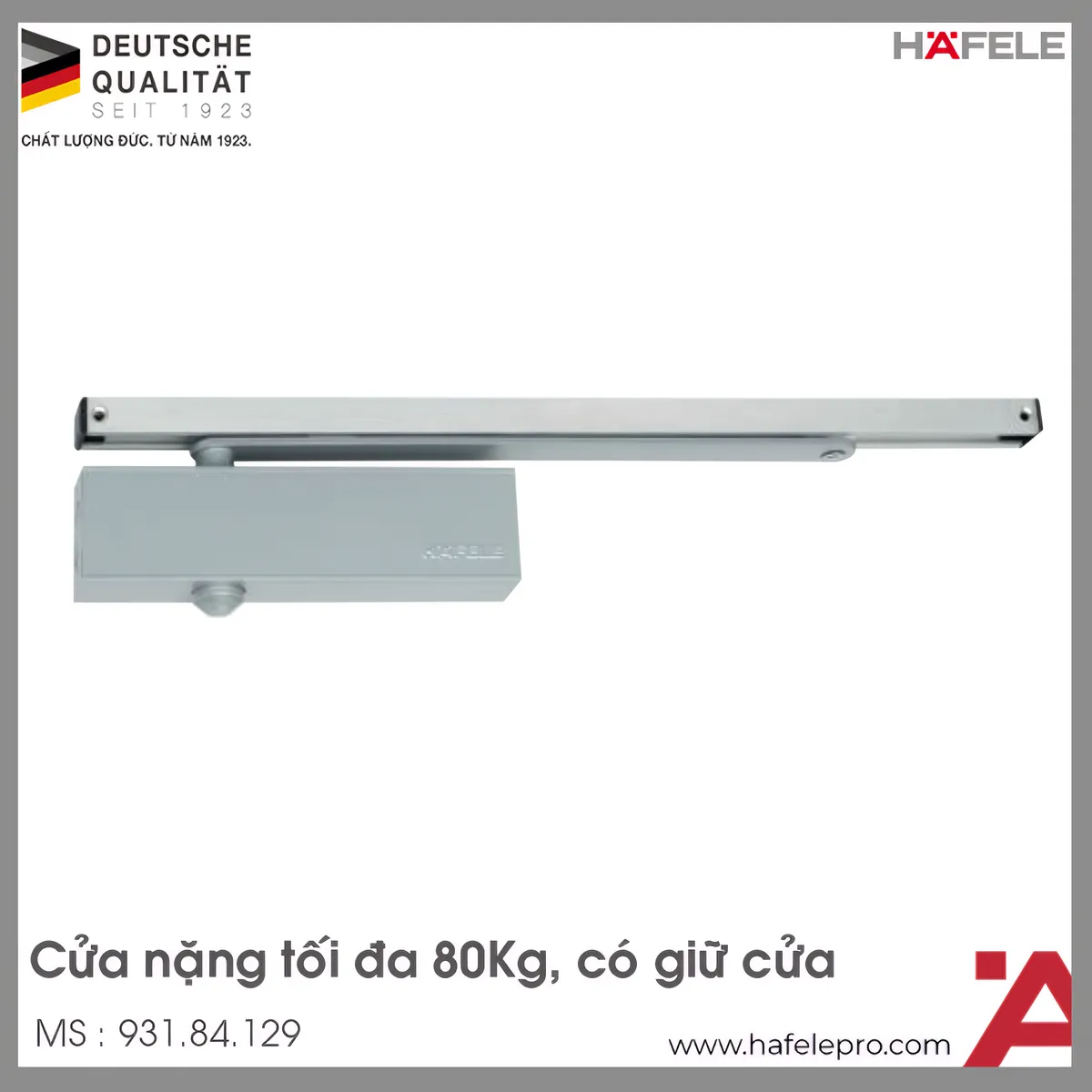 Thiết Bị Đóng Cửa Tự Động 80Kg Hafele 931.84.129