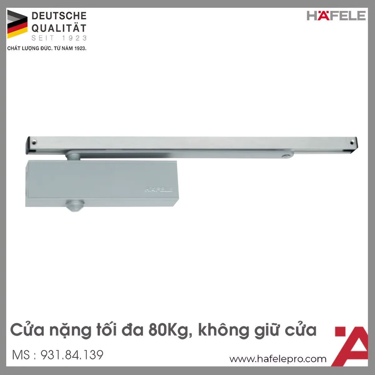 Tay Đẩy Hơi Cùi Chỏ 80Kg DCL55 Hafele 931.84.139