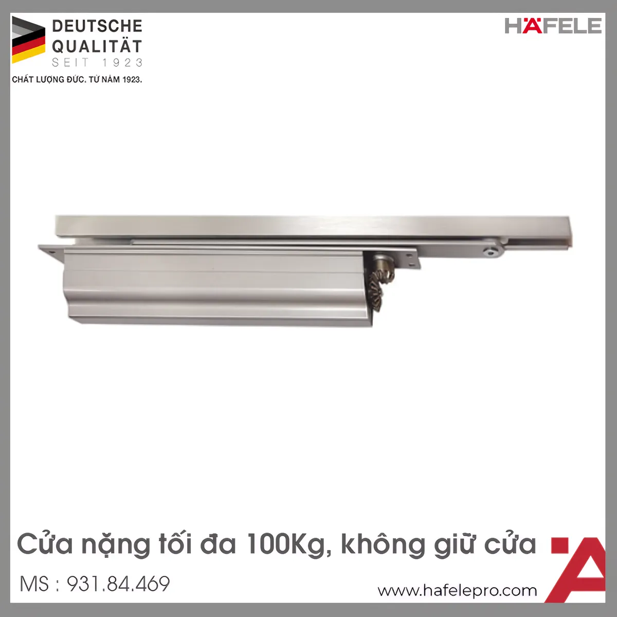 Tay Đẩy Hơi Cùi Chỏ Lắp Âm 100Kg Hafele 931.84.469