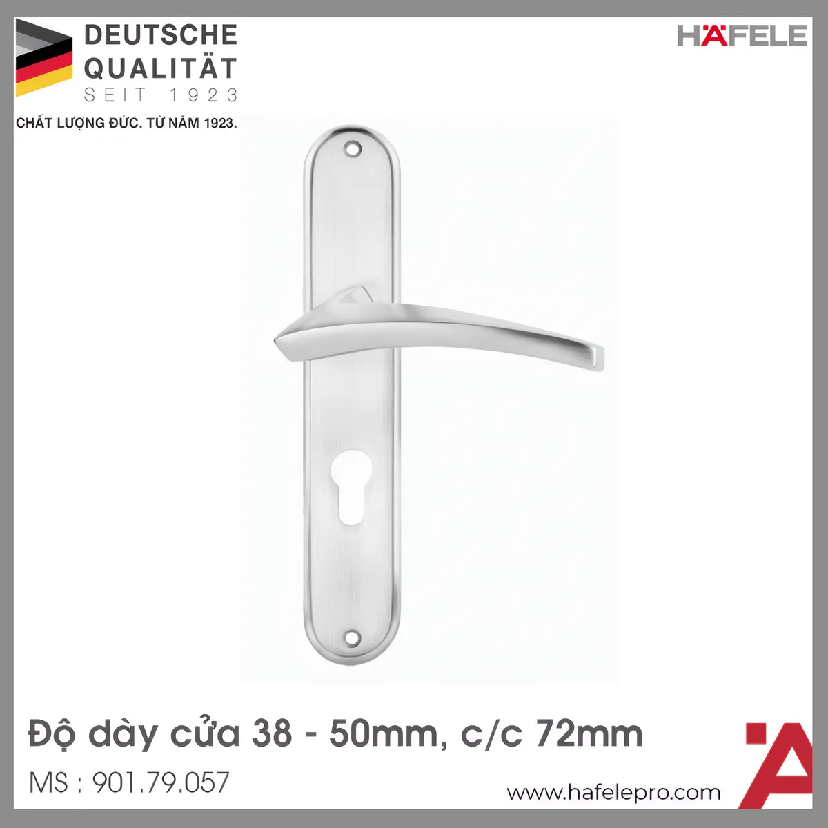 Tay Nắm Gạt Mở Phải C/C 72mm Hafele 901.79.057